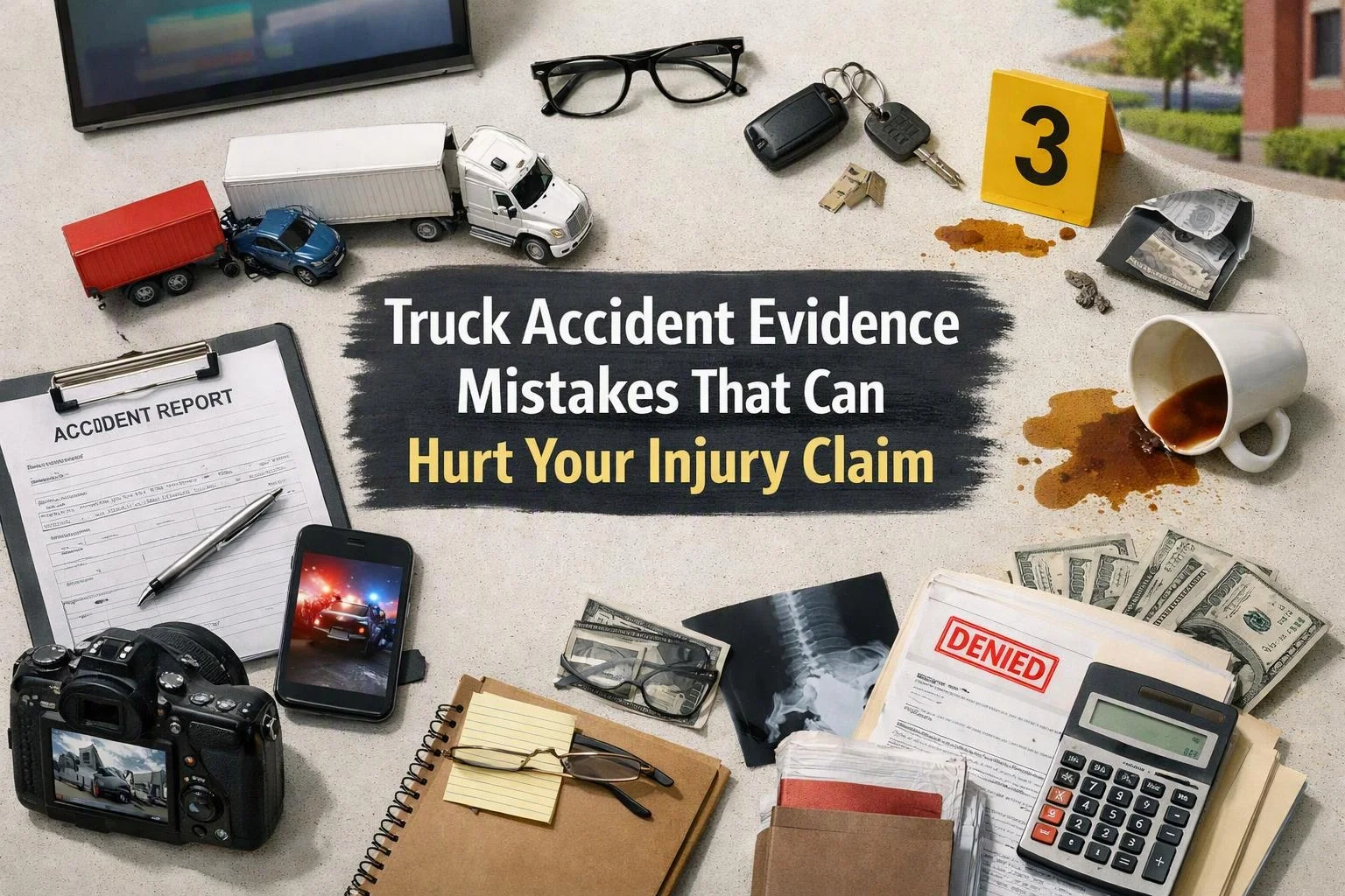 Truck Accident Evidence Mistakes That Can Hurt Your Injury Claim